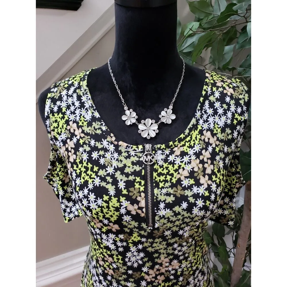 Michael Michael Kors Women's Multicolor Cold Shoulder Short Sleeve Top Blouse L - Image 2