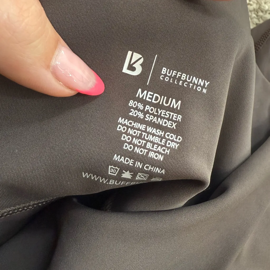 Buffbunny Size M High Waist‎ Step Up Leggings Brown Athletic Performance Gym NWT - Image 7