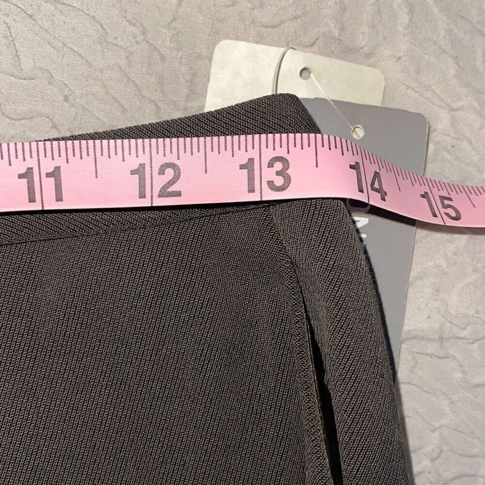 Jones New York Vintage Womens Pure New Wool Back Zip Pencil Skirt Bronze Size 8P - Image 8