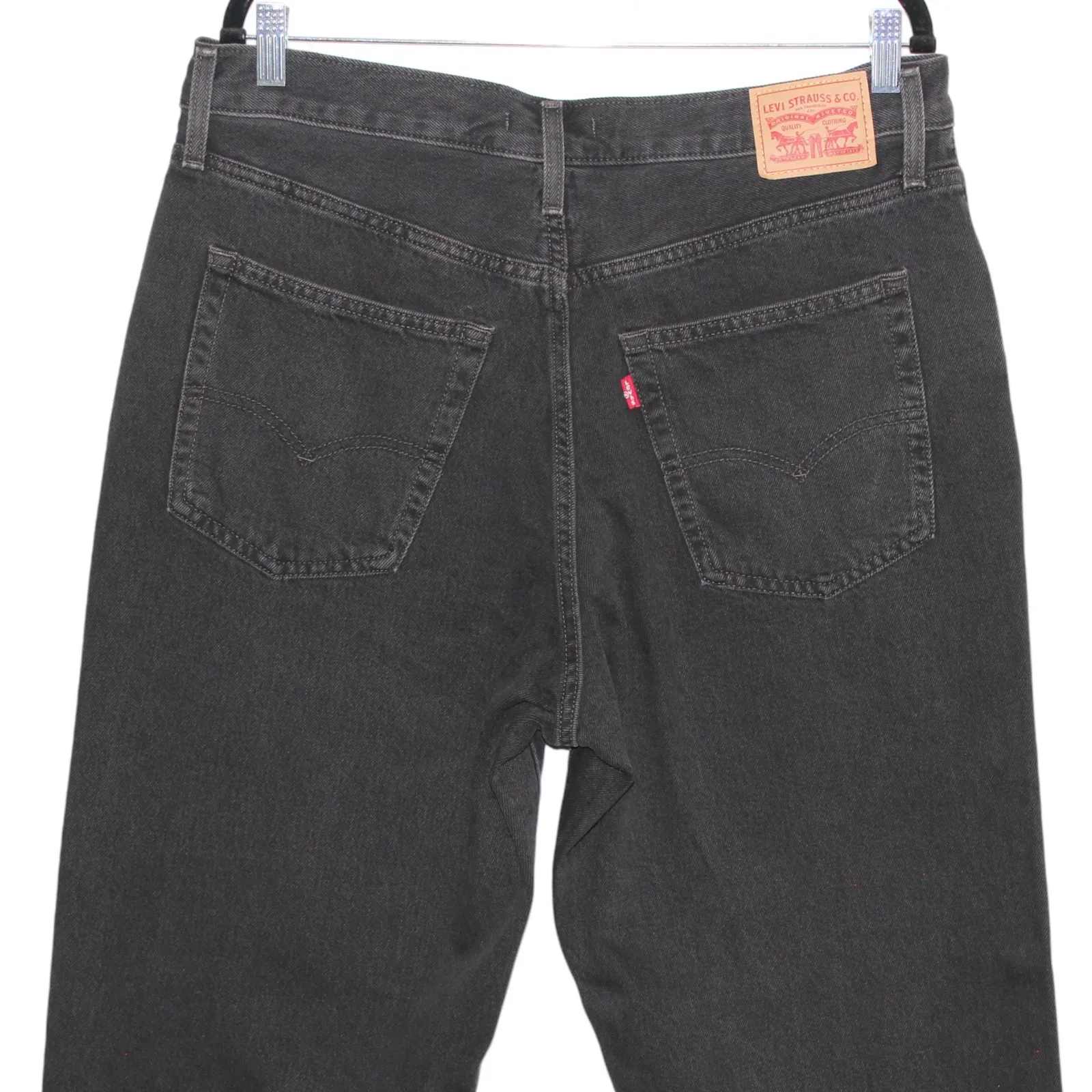 Levi's Mid-Rise '94 Baggy Straight Jeans Black Stonewash Size 32 x 31 - Image 10