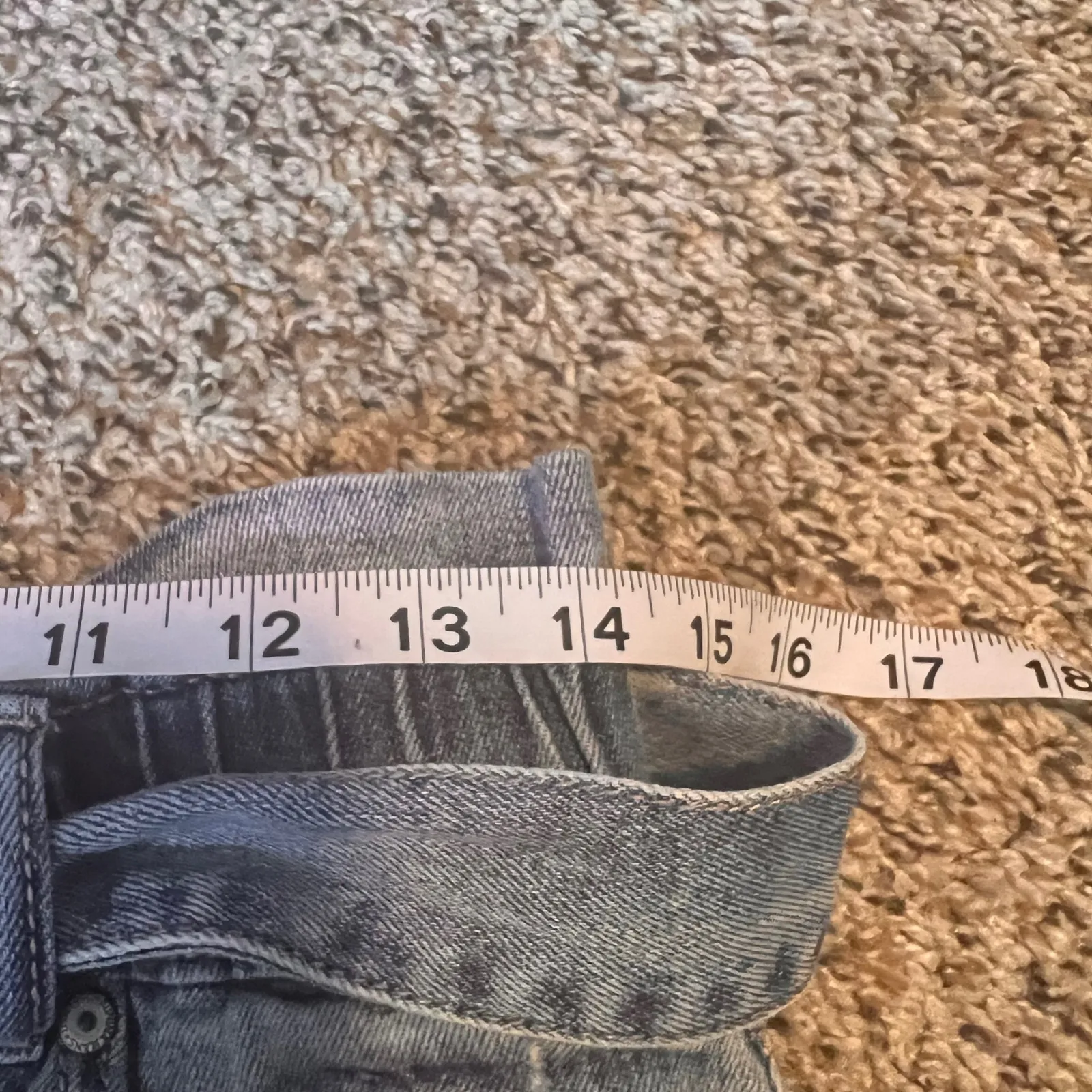 Eunina Denim Shorts High Rise‎ Paperbag Waist Distressed Cuffed Hem S - Image 4