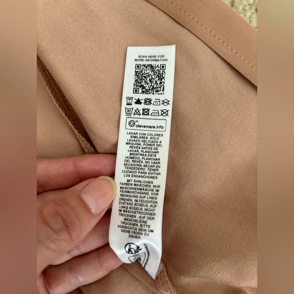 NWOT Topshop Skirt Women’s US 4 Nude Pink Faux-Wrap Satin Sarong Fits like 0-2 - Image 5