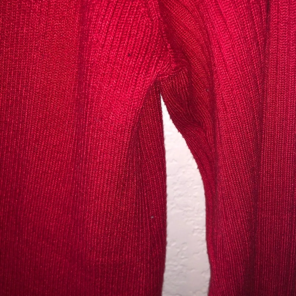 JM Collection Cardigan Red Sweater Knit Open Cardigan Sz XXL GUC Ribbed - Image 5