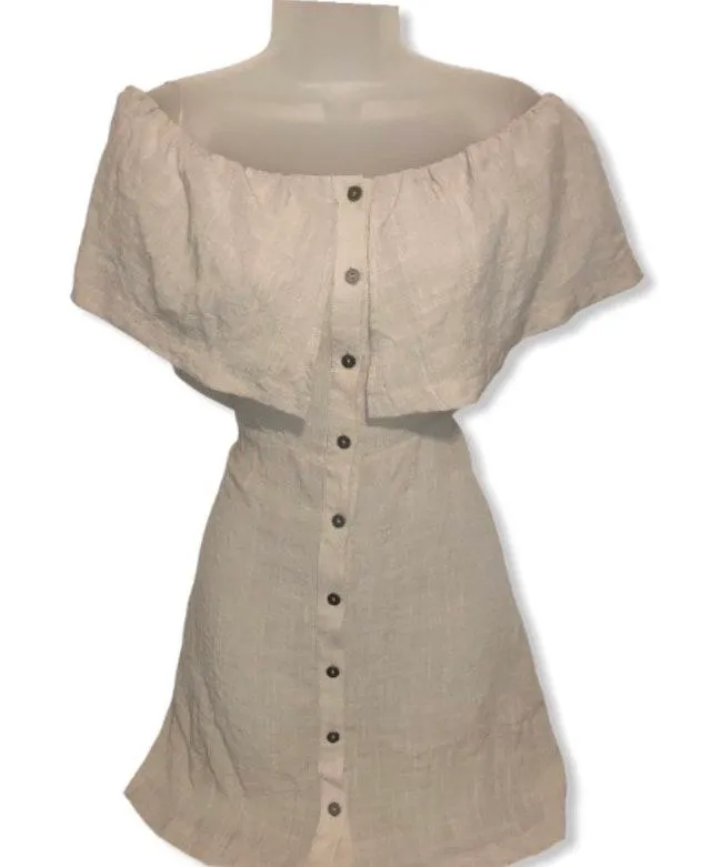 Lush Beige Mini Dress Medium  - Image 8