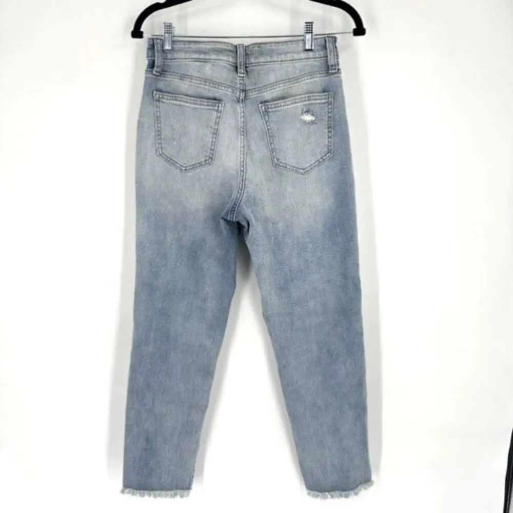 Eunina Jeans Tobi Super High‎ Rise Mom Jeans Crop Size 7 Dostressed Torn Ripped - Image 4