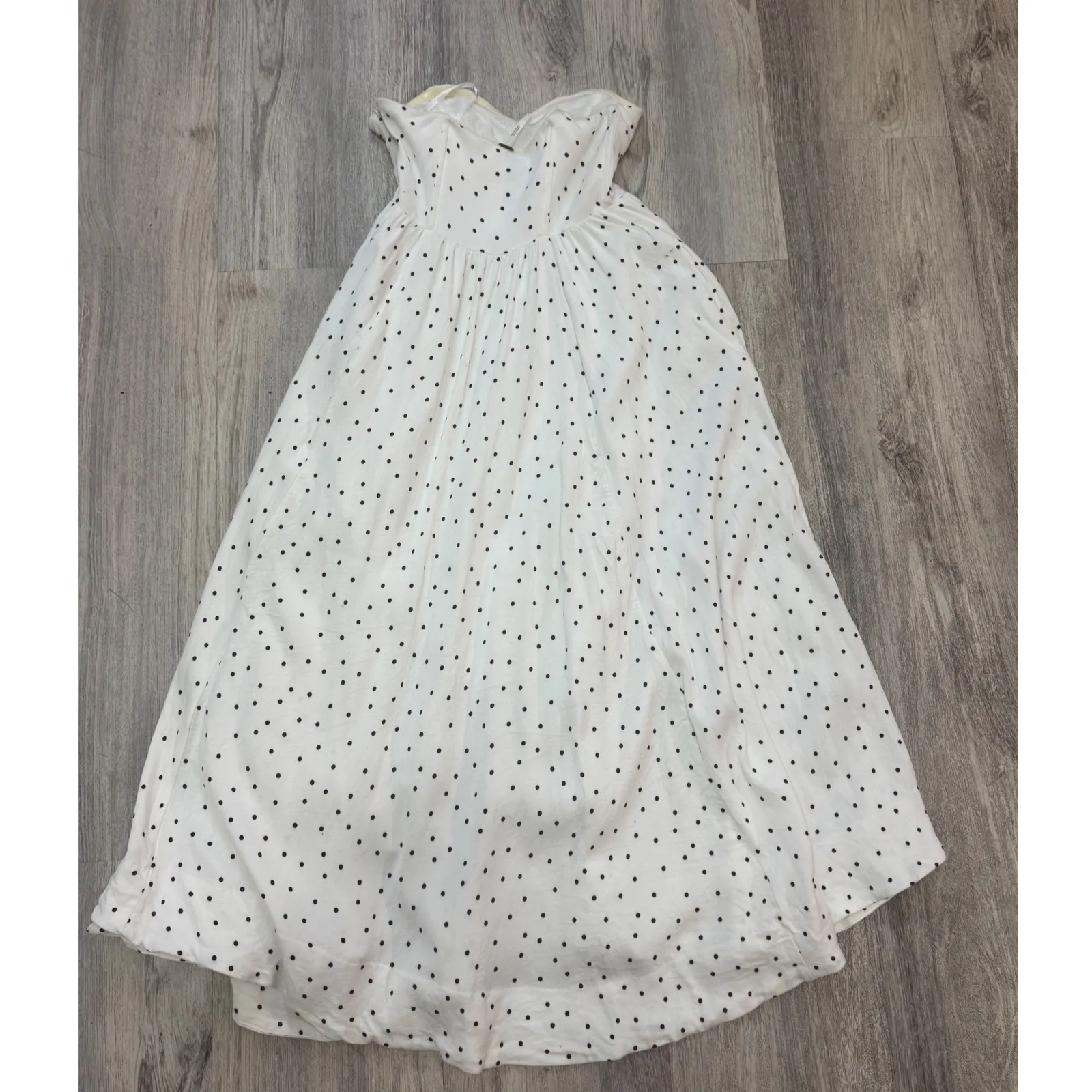 Free People Women's Size 4 Bella Donna Polka Dot Midi Dress‎ - Image 3