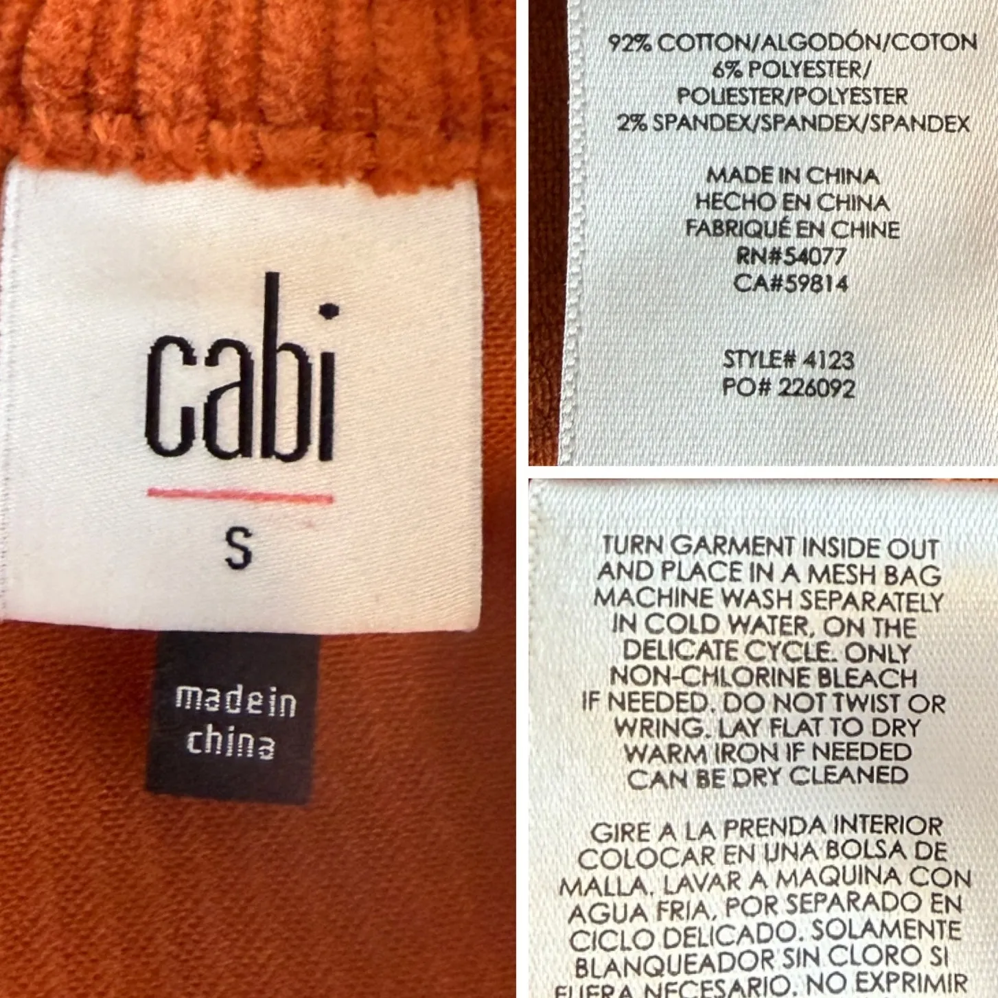 CAbi Professor Peacoat Corduroy Double Breasted Blazer Jacket Women’s Size Small - Image 13