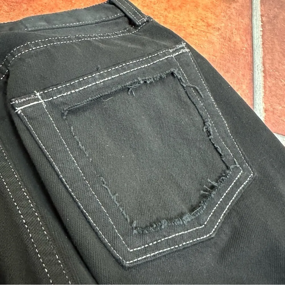 Forte Couture Pearl Embellished Jeans Black Size 24 - Image 12