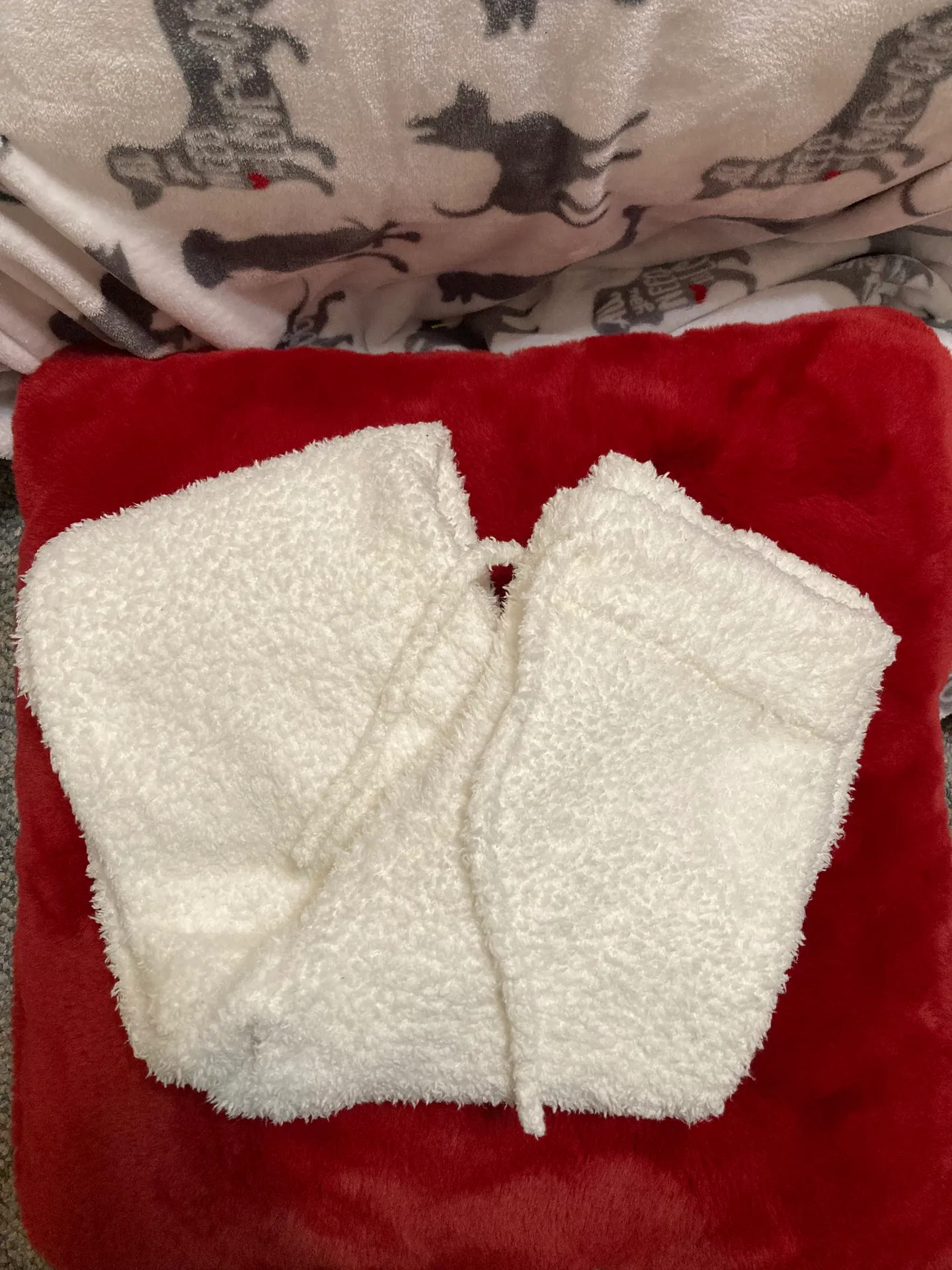 Aerie White Sherpa Flare Pants - Image 2