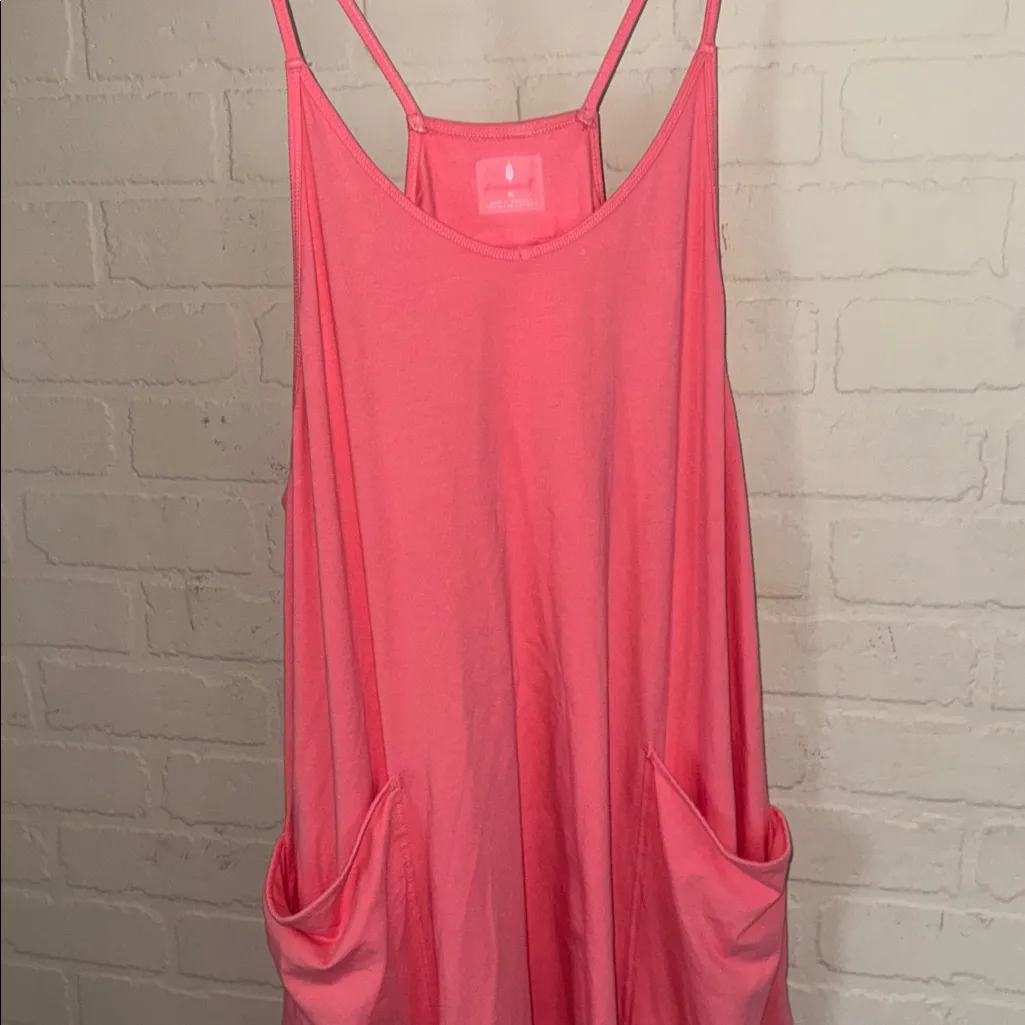 Free People Hot Shot Onesie In Hibiscus pink NEW XL romper jumpsuit - Image 4