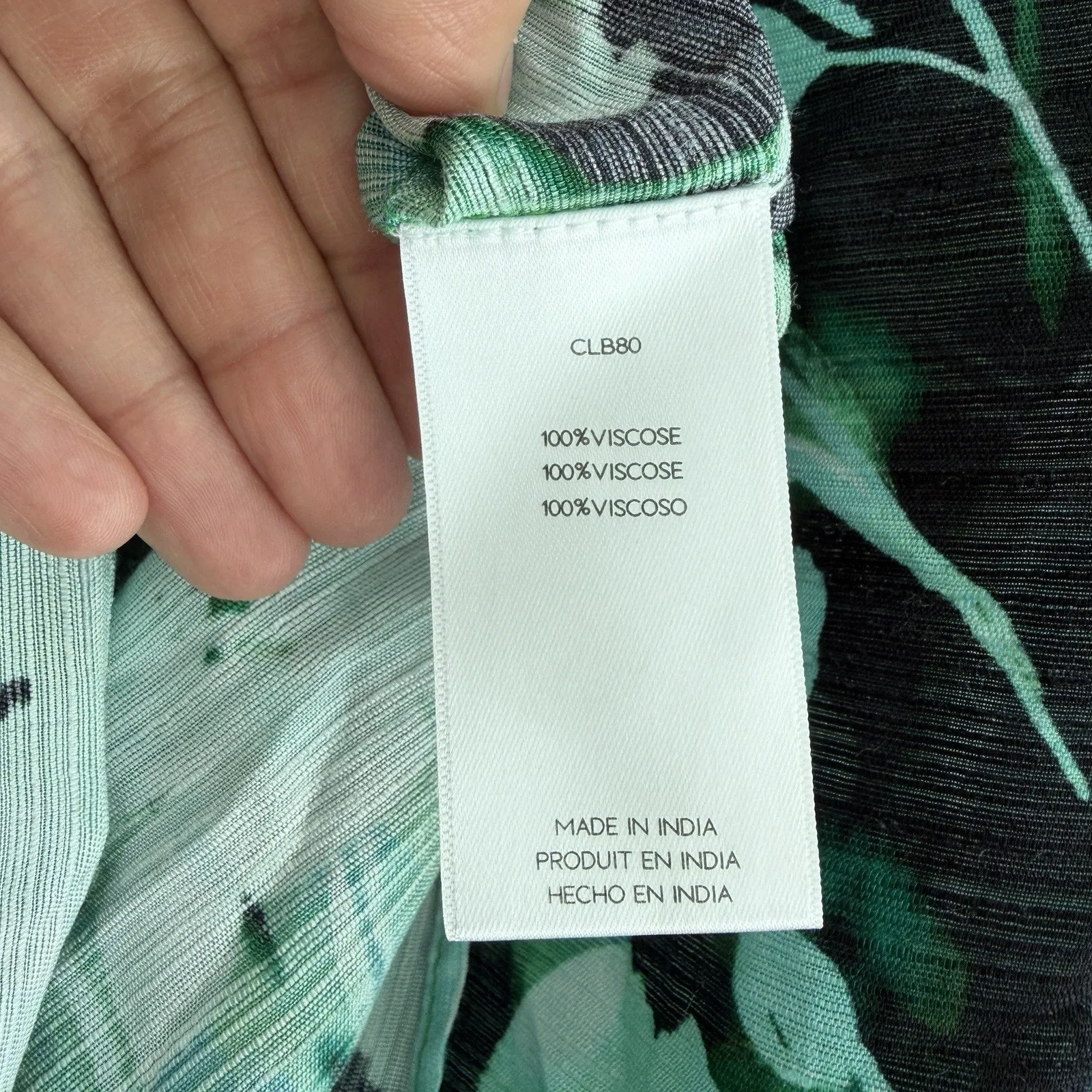 Christy Lynn Top Large Blue Black Floral Off Shoulder Blouse Romantic Feminine - Image 7