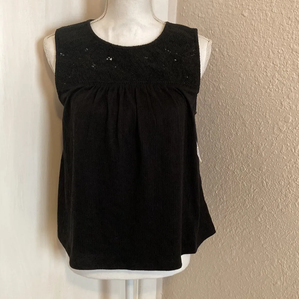 NWT Crocheted Swing Top Black Size M - Image 4