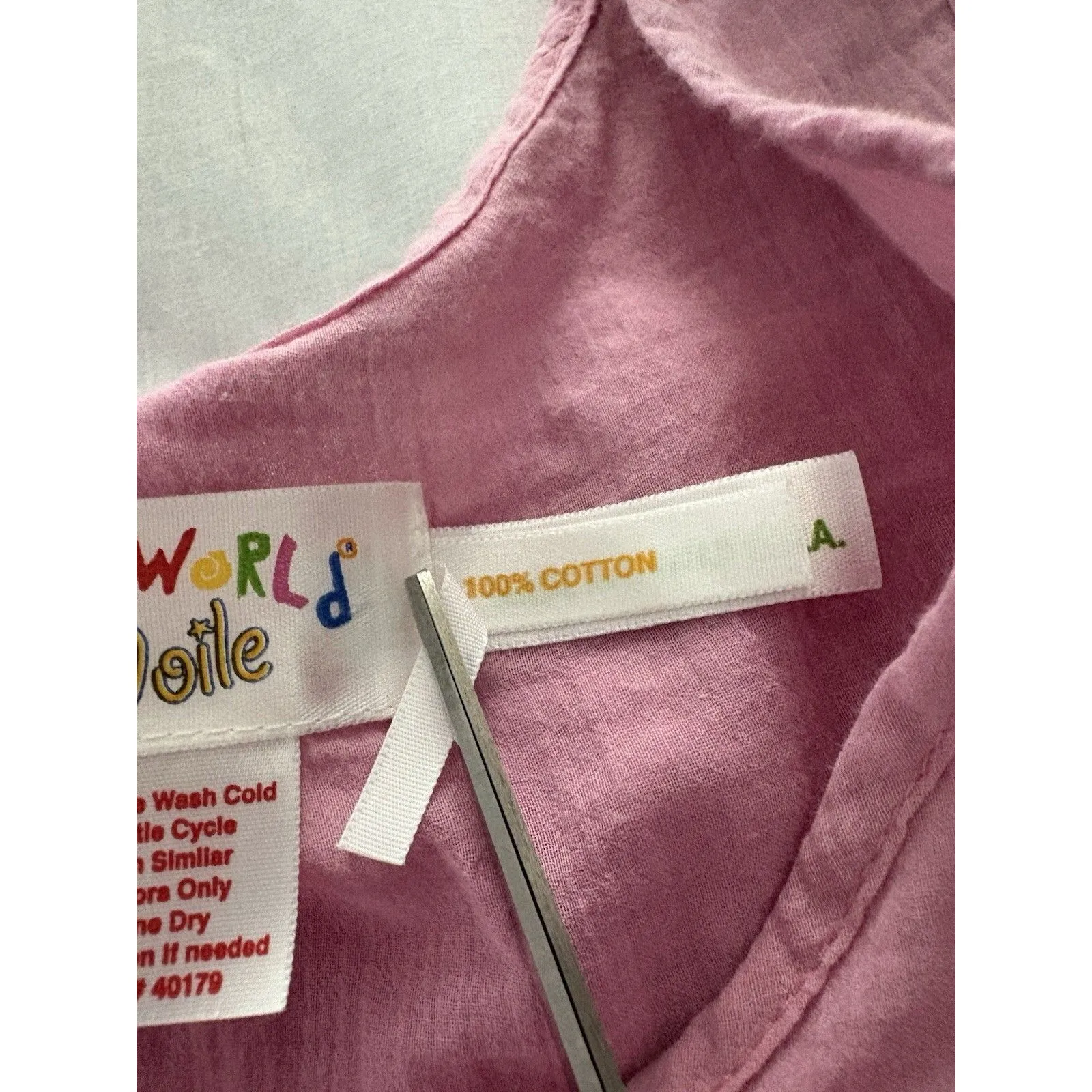 Jams World Voile Babydoll Tank Top Size S Pink Lightweight Fairy Beach Sheer - Image 13