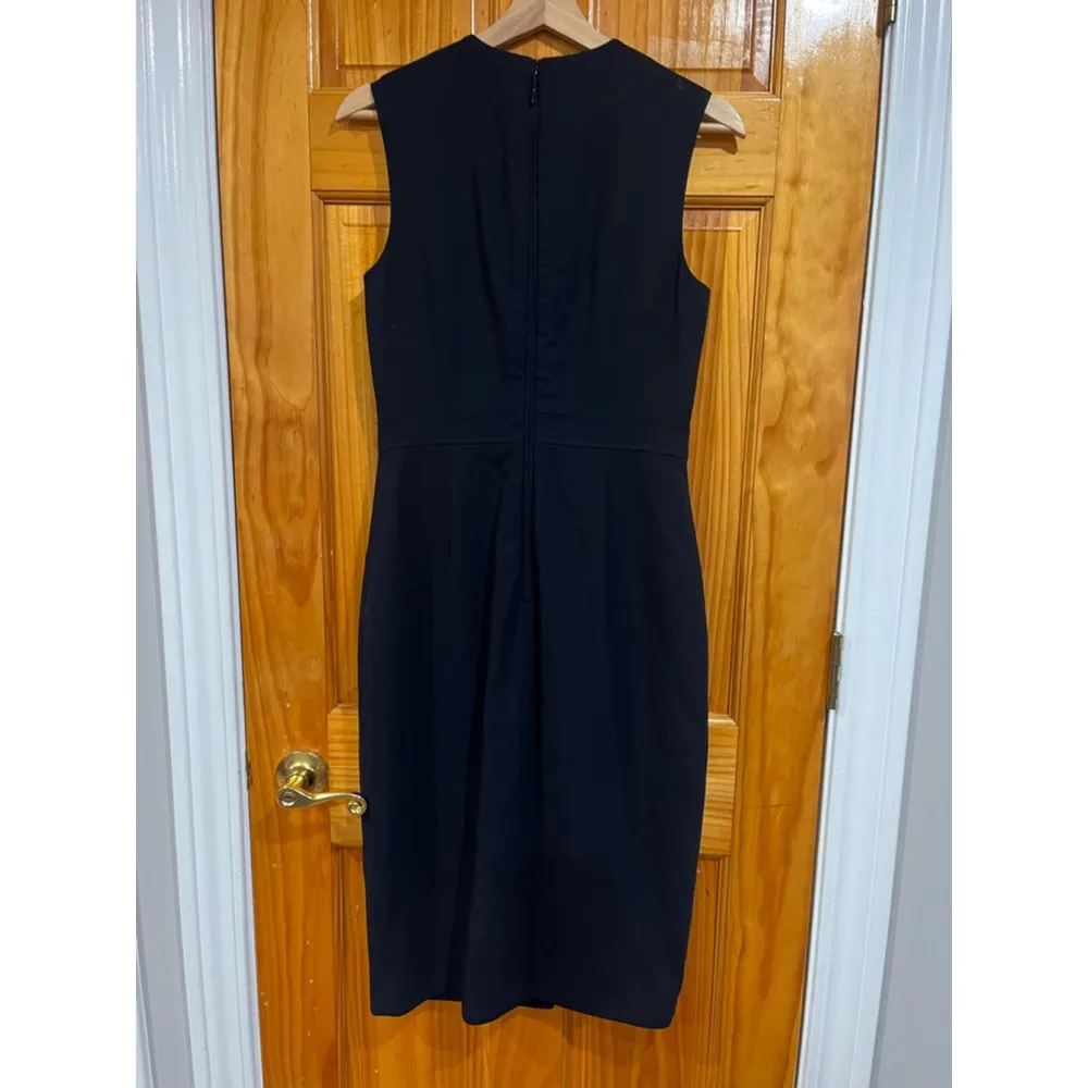 Ted Baker London Workwear Crossover Sleeveless Cerisad Faux-Wrap Dress in Blue - Image 4