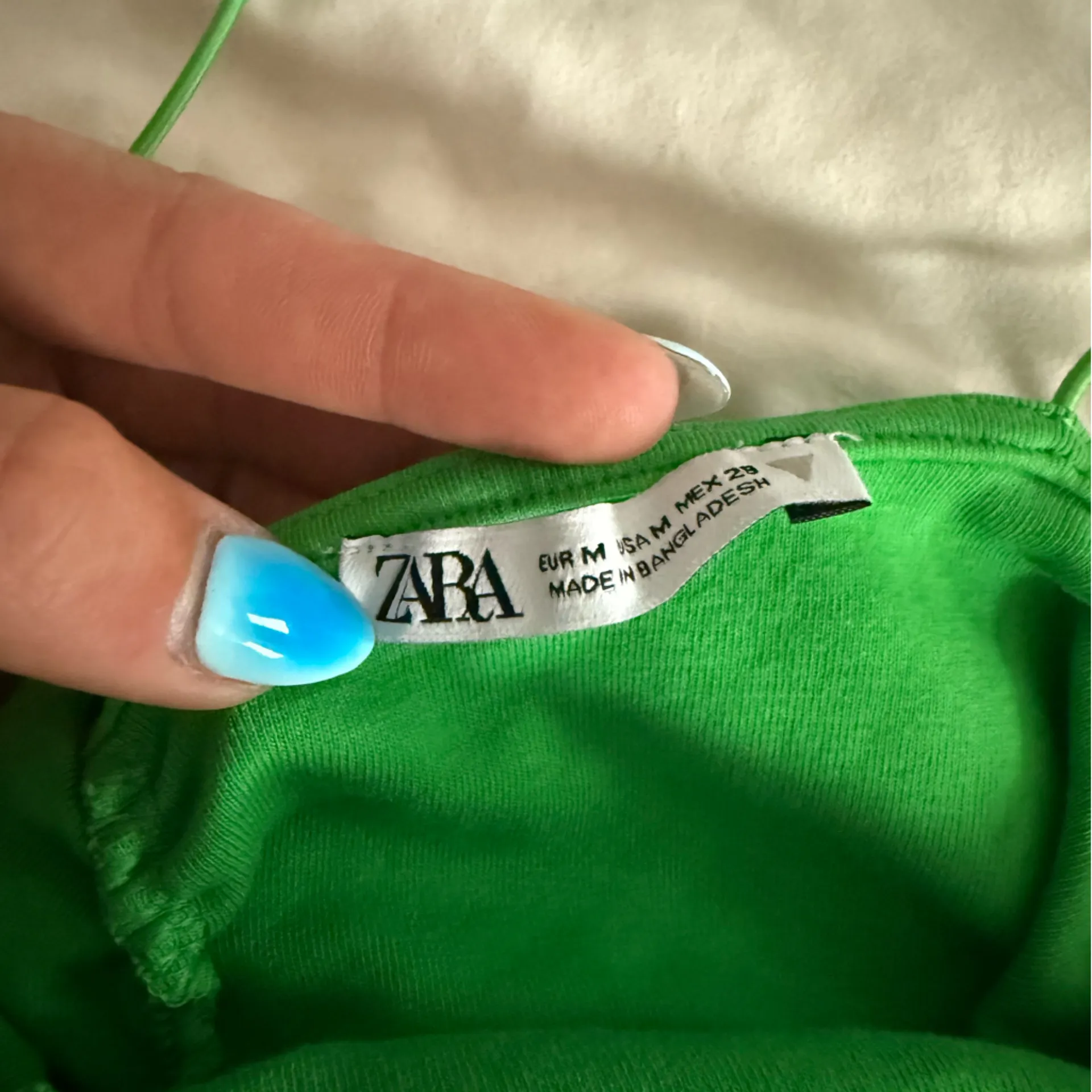 Zara green ruched tank bodysuit - Image 3