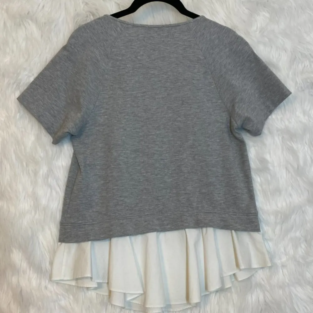 Tibi Italian Pointe Top Sweatshirt Raglan Zip Size XS - Image 11