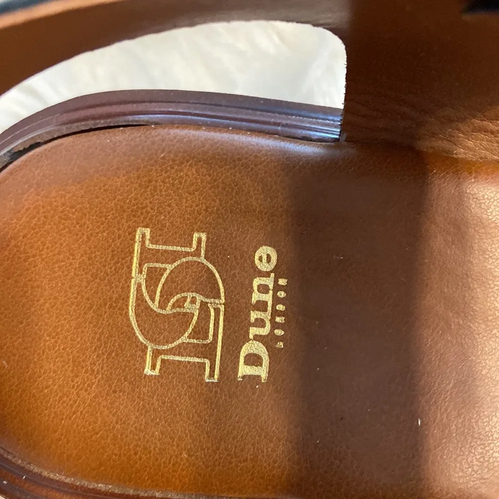 Dune London Women's Black Leather Sandals size 38 US 7.5-8 BNWOT see all photos - Image 2