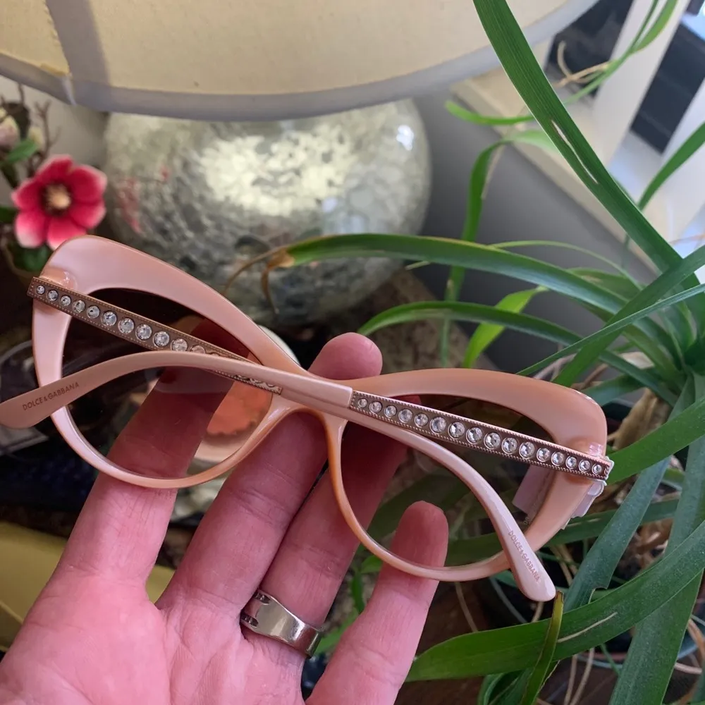 Auth. DOLCE & GABBANA 52Cat crystals Acetate sglss - Image 6