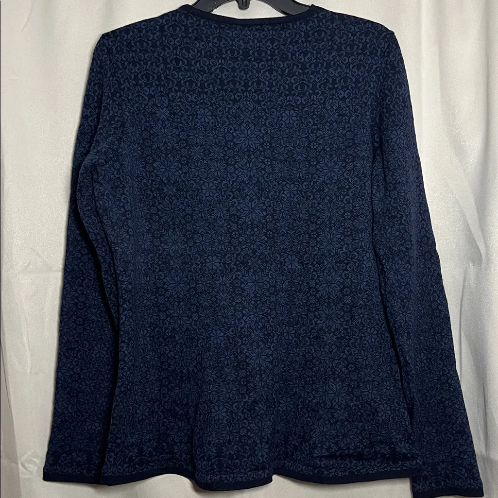 NWT Dale of Norway Otelie Feminine Navy Marine Night Blue Wool Cardigan Jacket M Size M - Image 4
