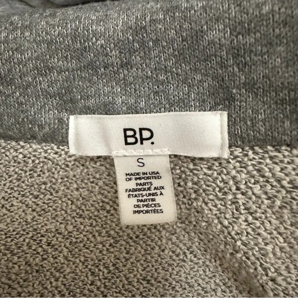 BP Cropped Terry Pullover Sweater Women’s Size Small Dark Grey - Image 4
