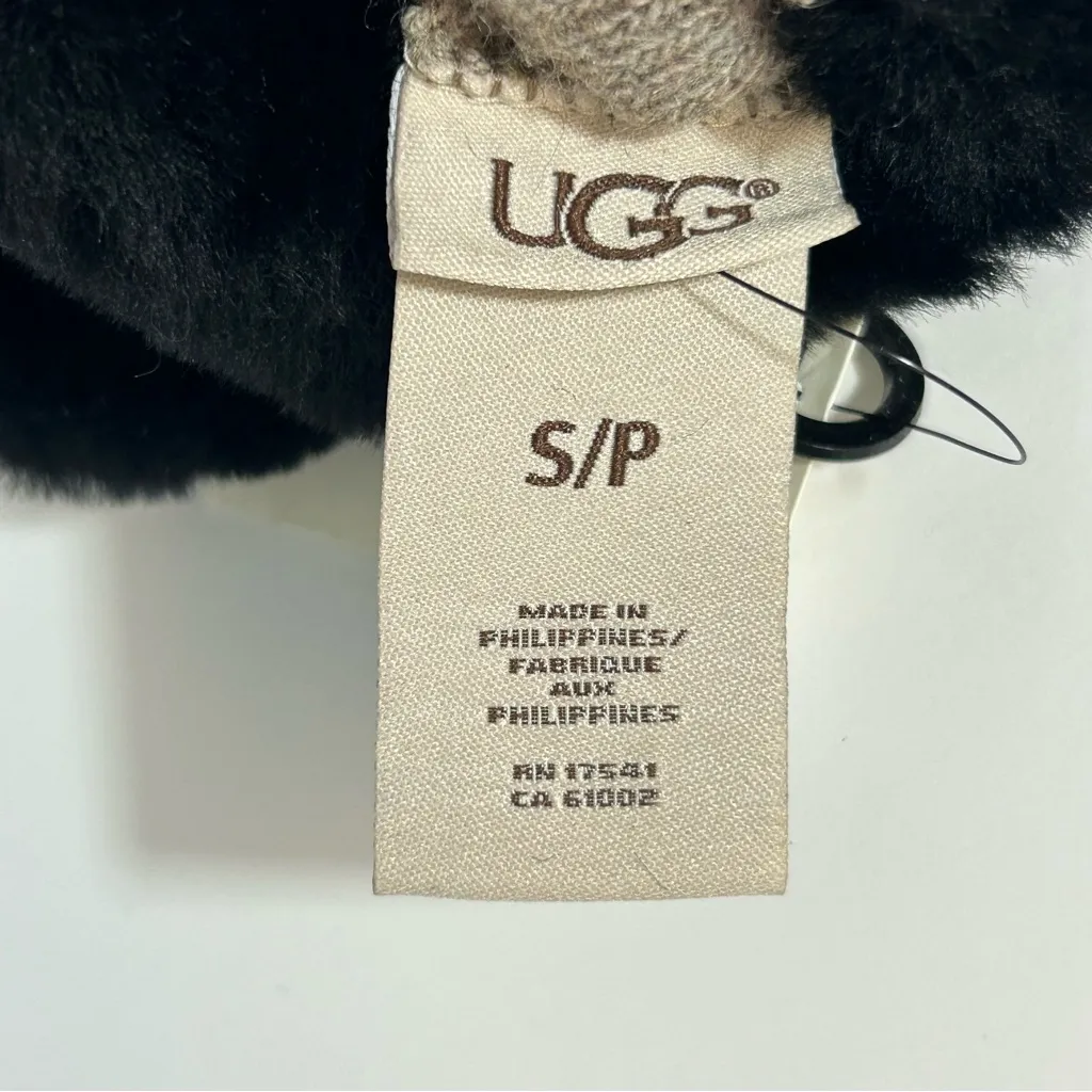 UGG Black Leather Gloves Size S NWT - Image 6