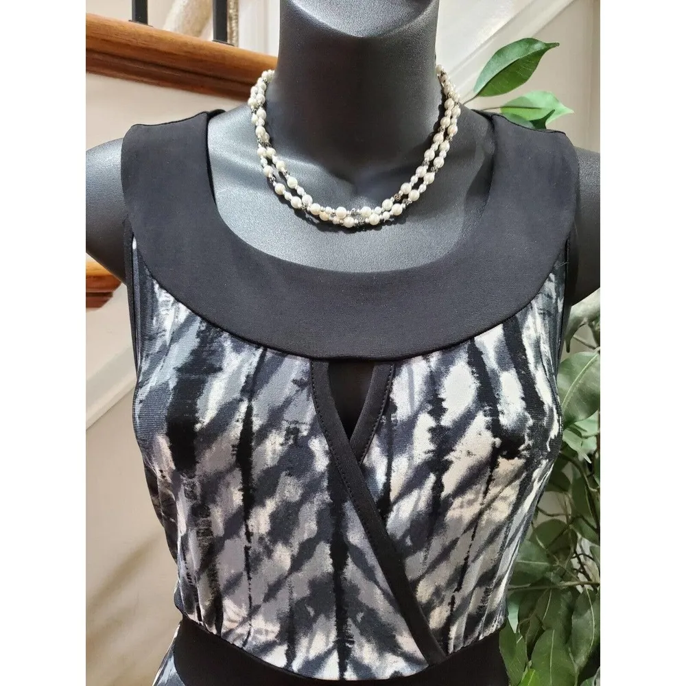 Susan Lawrence Women's Black Polyester Round Neck Sleeveless Long Maxi Dress S - Image 2