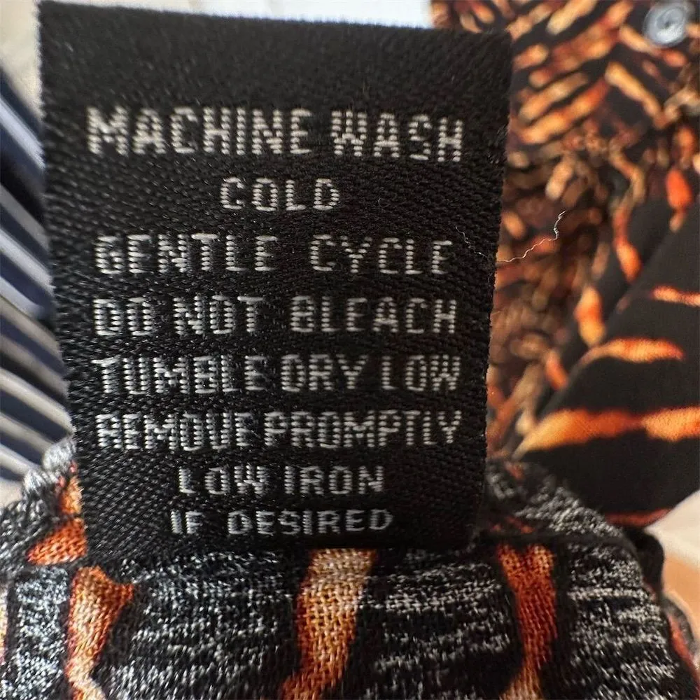 NWT New Look Women's 3X Brown Animal Print Button-Up Dress Y2K‎ Grunge Indie - Image 10