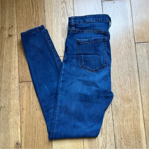 Blank NYC The Great Jones High-Rise Skinny Distressed Fitted Denim Jeans Size 27 - Image 2