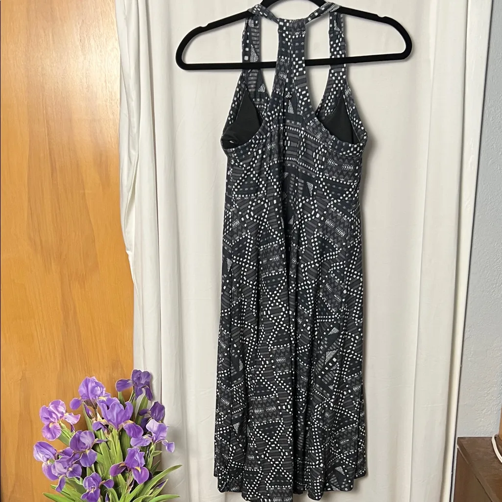 prAna Black and White Midi Racerback Dress with Built in Bra Size Medium - Image 4