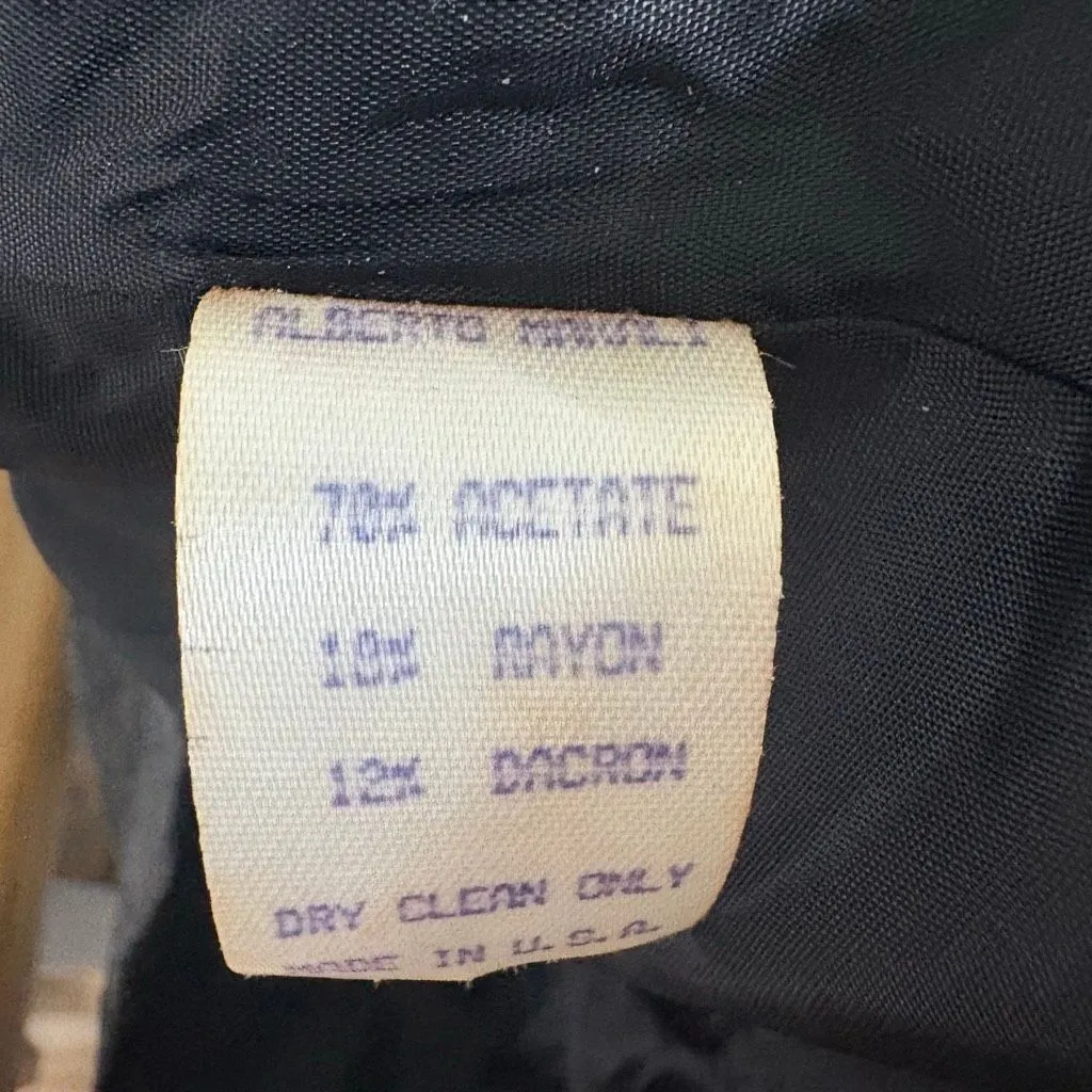 Vtg Cache Alberto Makali Suit Blazer and Skirt Set Foil Texture Gray size 6 - Image 13