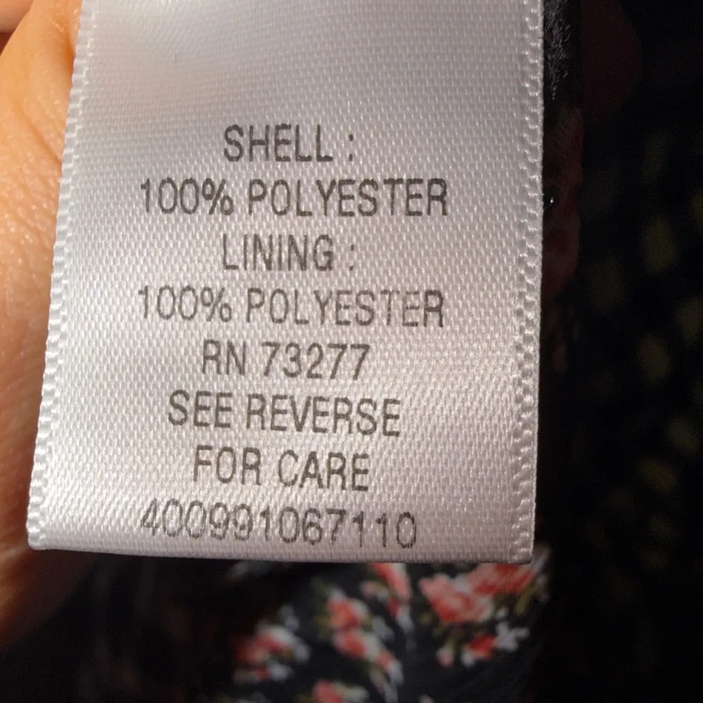 Princess Vera Wang Size L Black White Floral Gingham Dress Spaghetti Strap Size L - Image 7