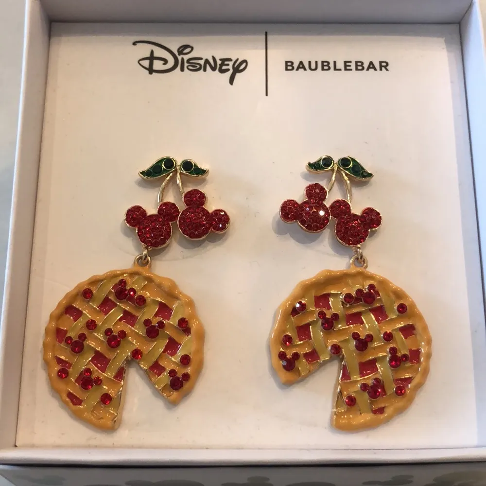 Disney nwt Mickey Mouse Cherry Pie Earrings - Image 3