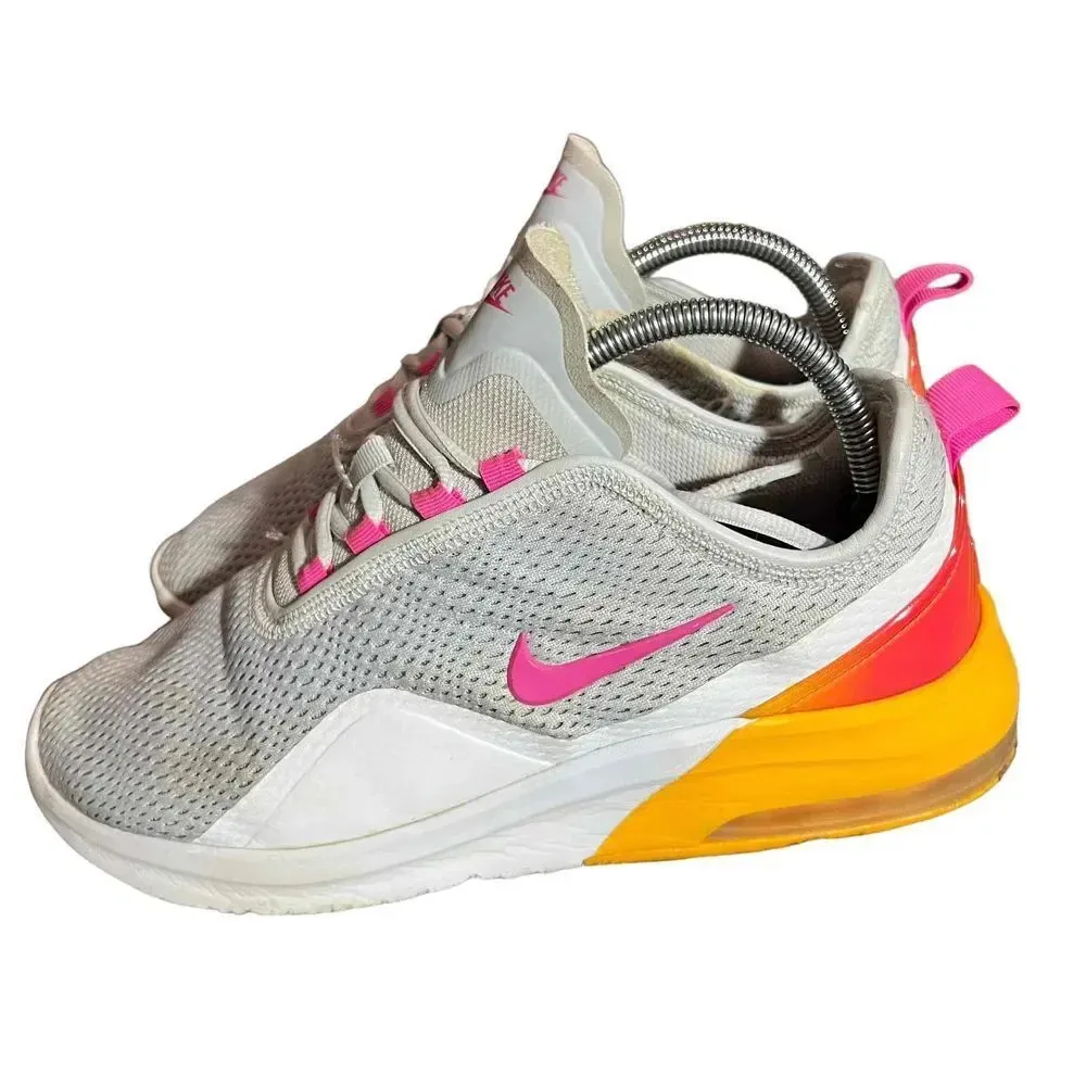 Nike Air Max Motion 2 Women's 10 Grey/Fuchsia/ Orange Sneakers‎ - Image 5
