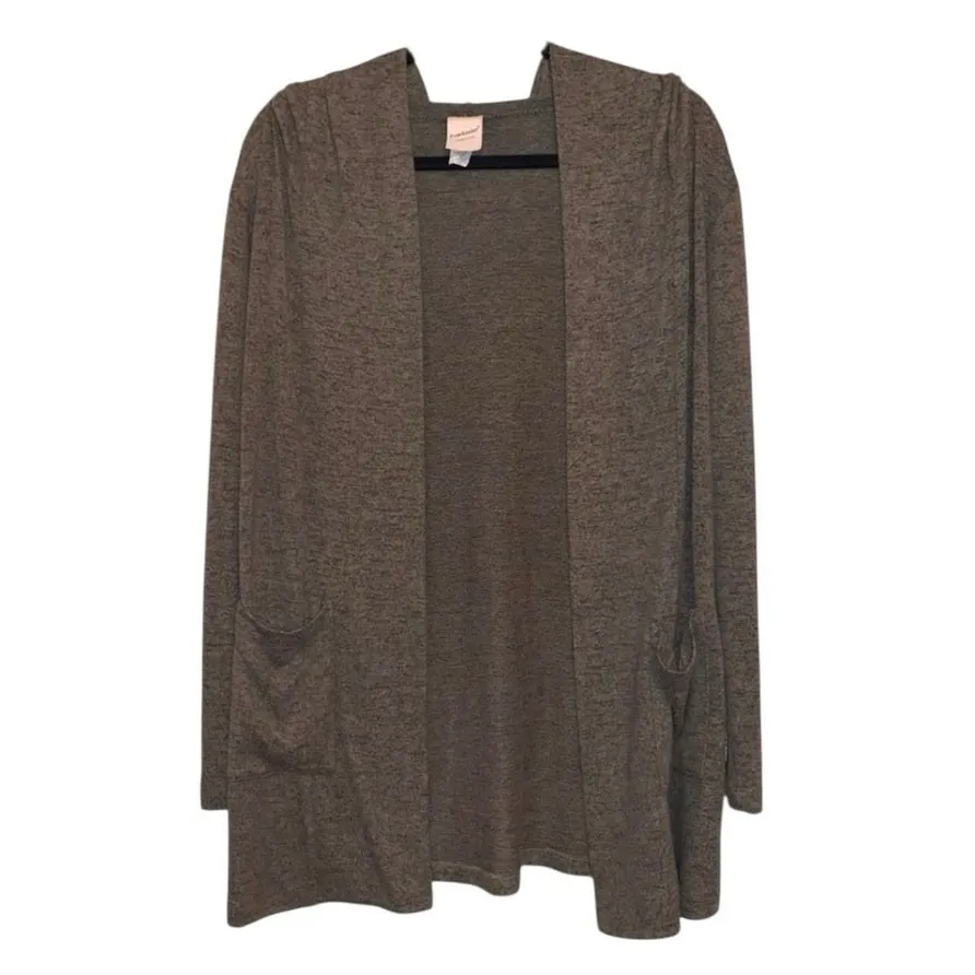 Freeloader Open Front Hooded Cardigan with Pockets Lightweight Longline Layer - Image 2