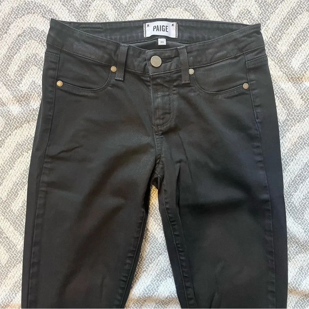 PAIGE Women’s Verdugo Ankle Black Denim Jeans in Black Silk 26 - Image 2