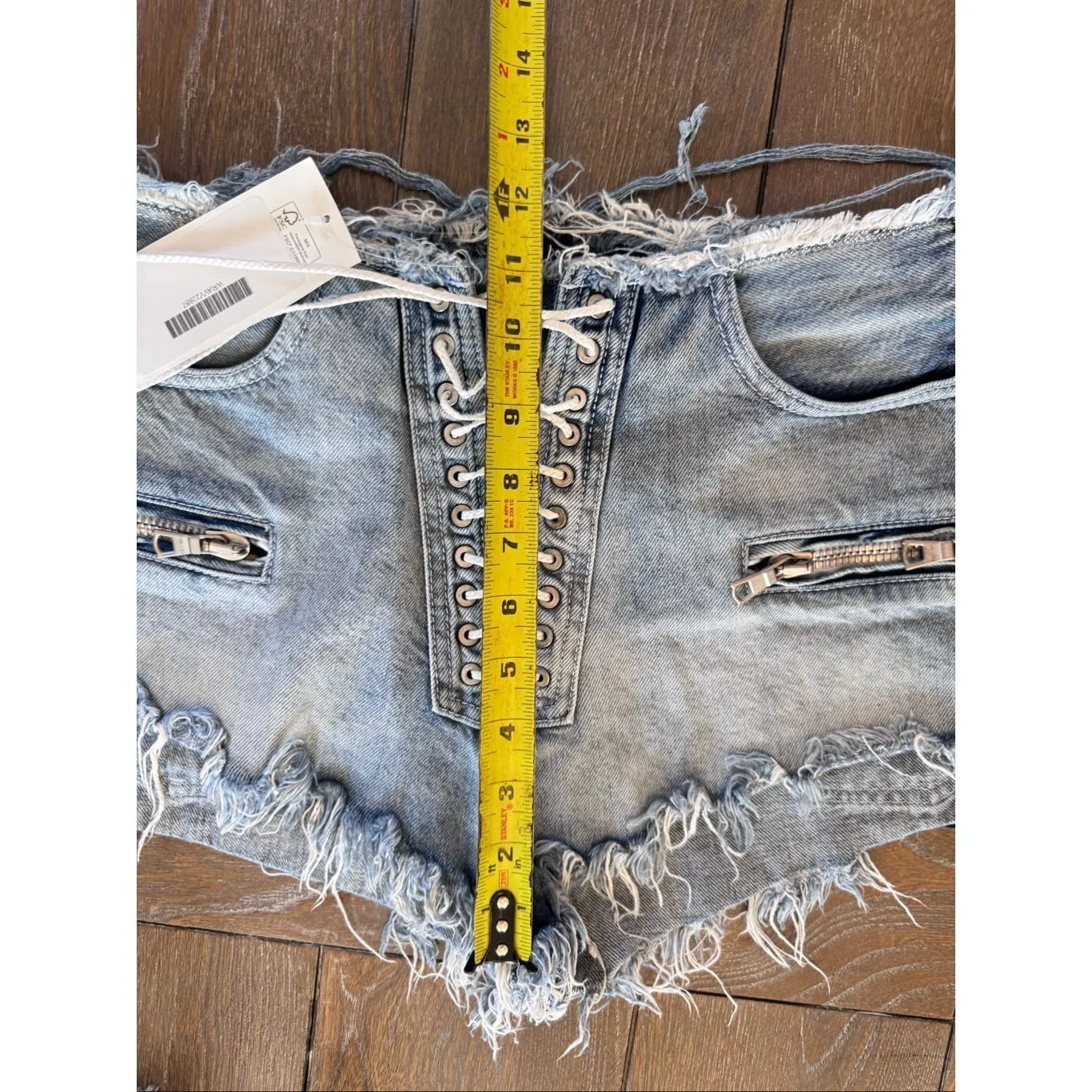 Unravel Project Lace Up Denim Shorts Blue Size 2 - Image 6