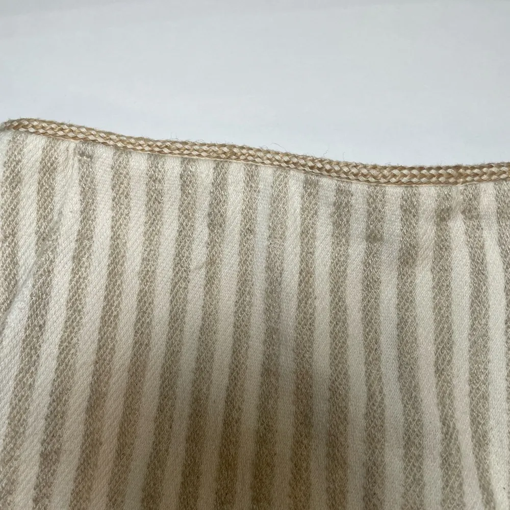 L’Agence Cotton Linen Blend Tan & Ivory Blend Lined Front Zip Dress Shorts Sz 2 - Image 3