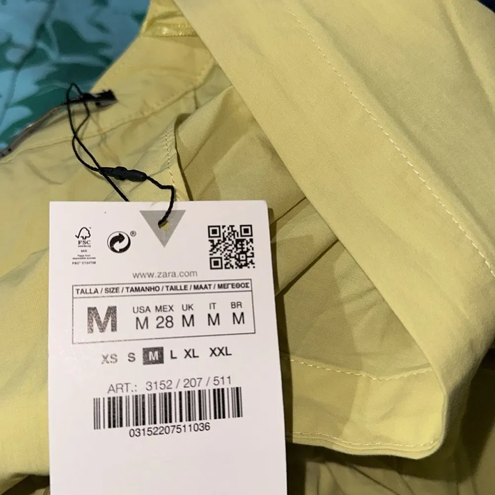 ZARA Voluminous COTTON POPLIN WIDE LEG JUMPSUIT IN Pistachio Bloggers Fave M - Image 10