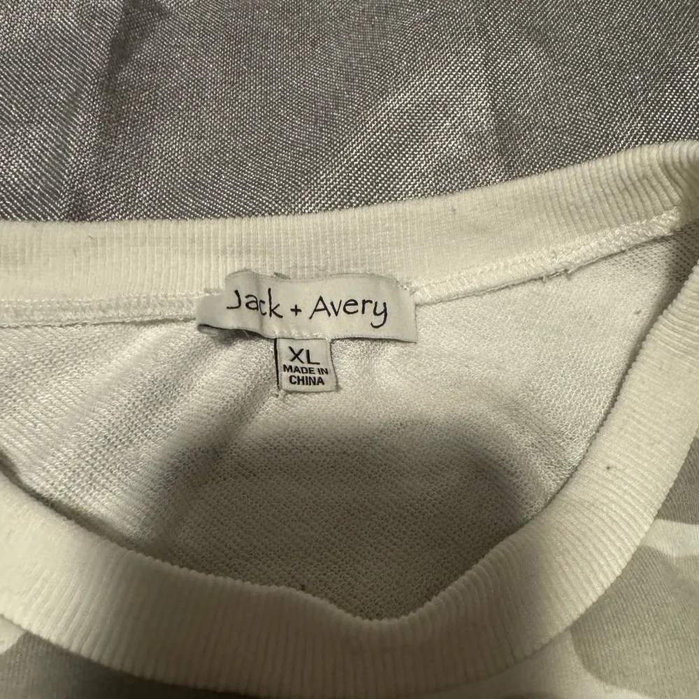 Gray and Cream Camouflage Sweatshirt Size XL - Image 2