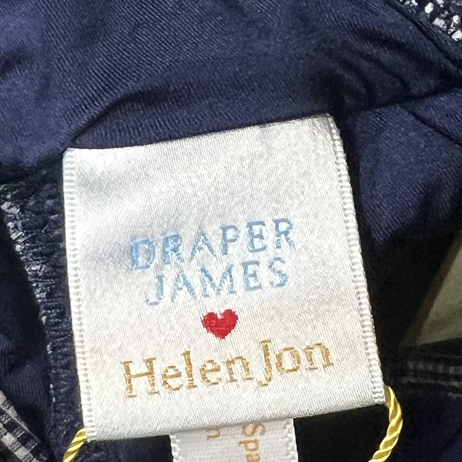 Draper James x Helen Jon One Piece Swimsuit Womens XS Navy Gingham Keyhole USA Blue - Image 8