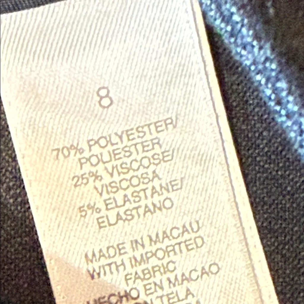 LIZ CLAIBORNE Michaela Smoke Grey Wide Leg Dress Pants Size 8 - Image 9