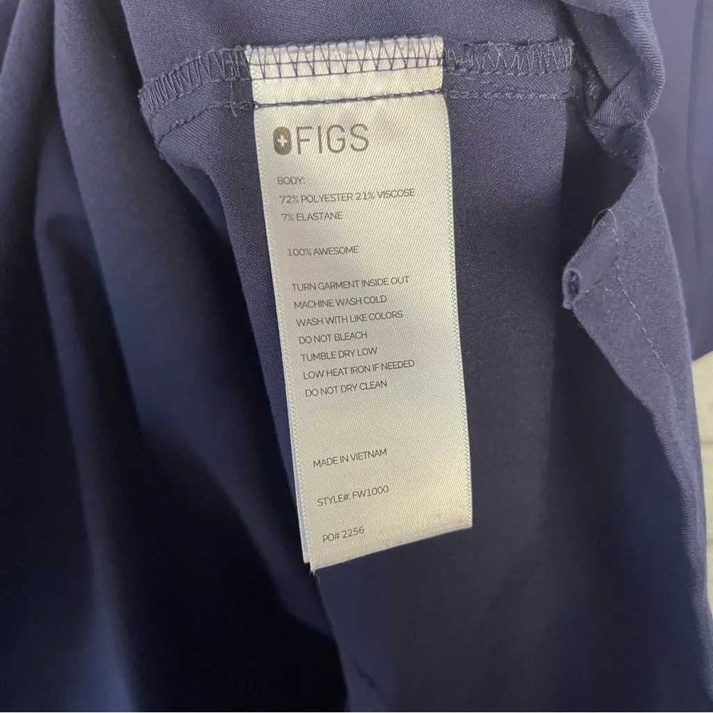 FIGS  Catarina One Pocket Scrub Top Navy Blue Size XS - Image 6