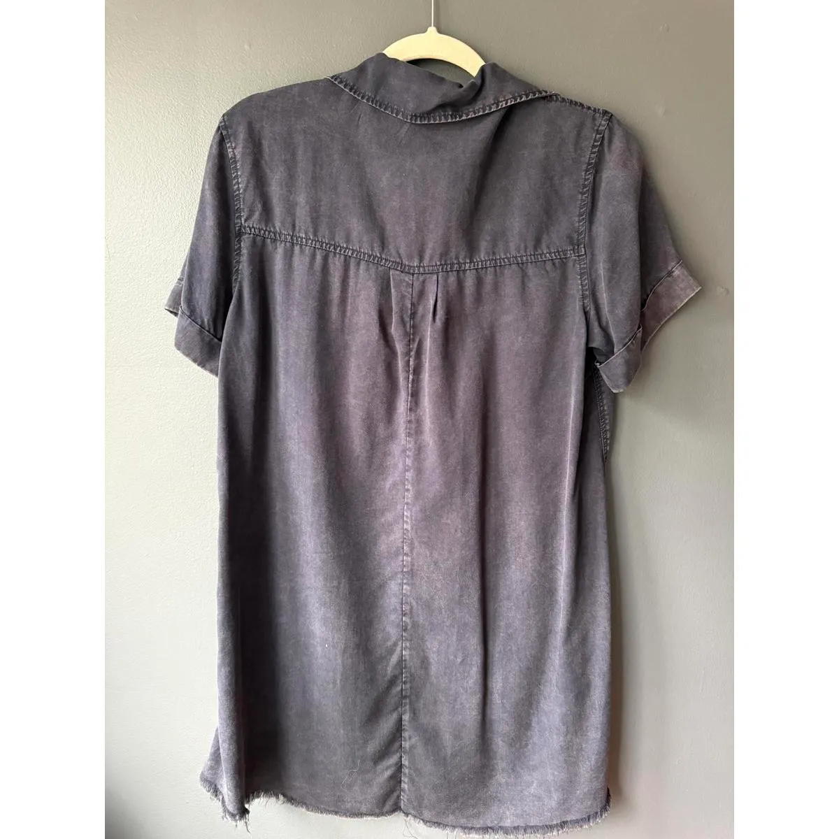 day + moon Casual Short Sleeve Dress in Charcoal Gray, Size Small Gray - Image 2