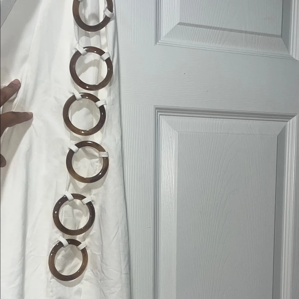 SHEIN White Backless Dress with Ring Accents - Image 3