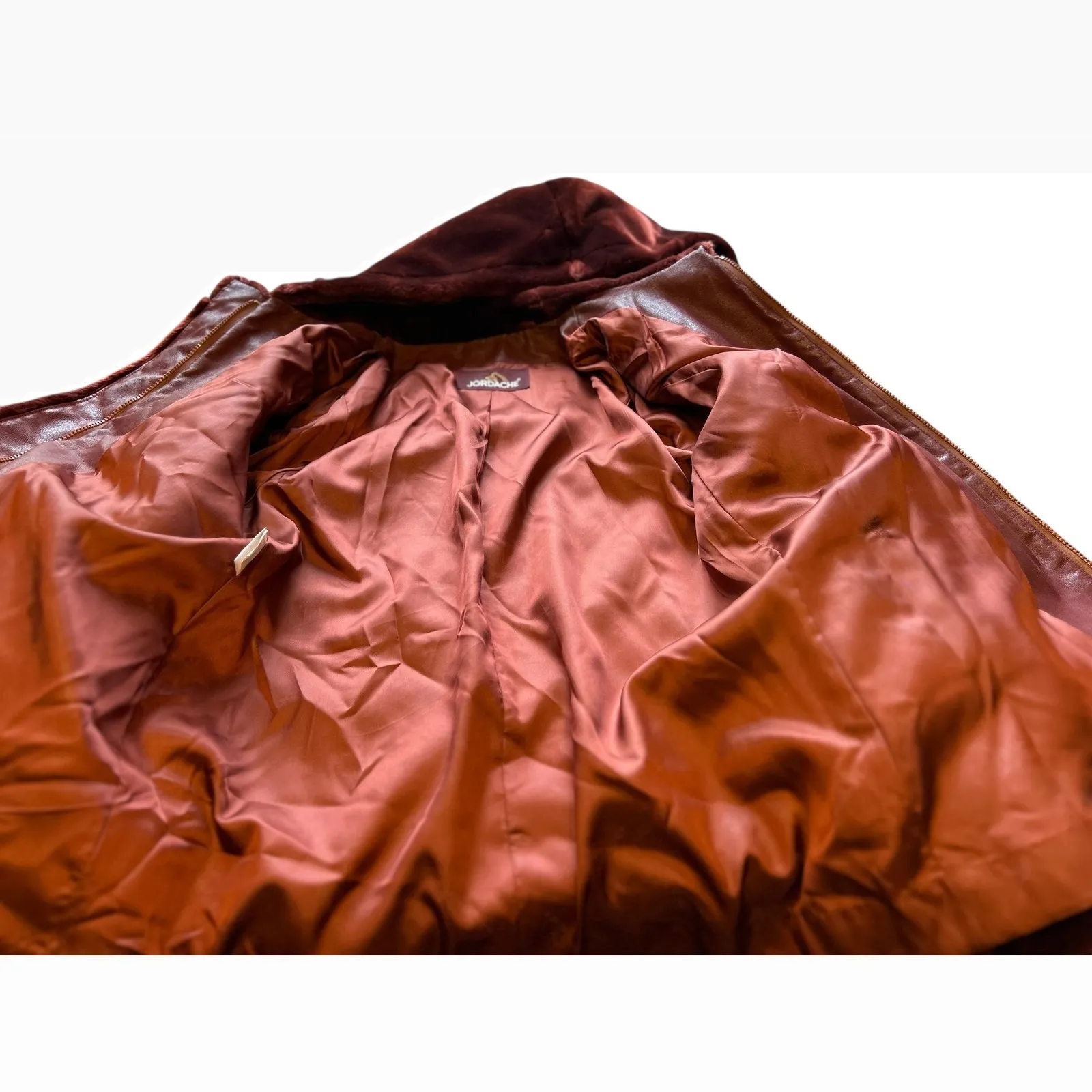 Jordache Brown Faux Fur Hooded Zip Up Jacket‎ Size 11-12 - Image 7