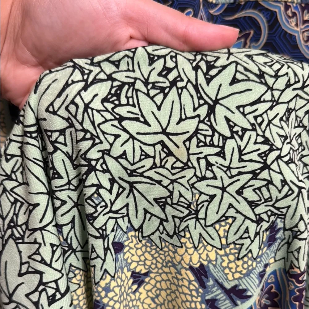 💖 Chico’s Blue & Green Geometric Print Mediterranean Waves Maxi Dress Size 2 - Image 4