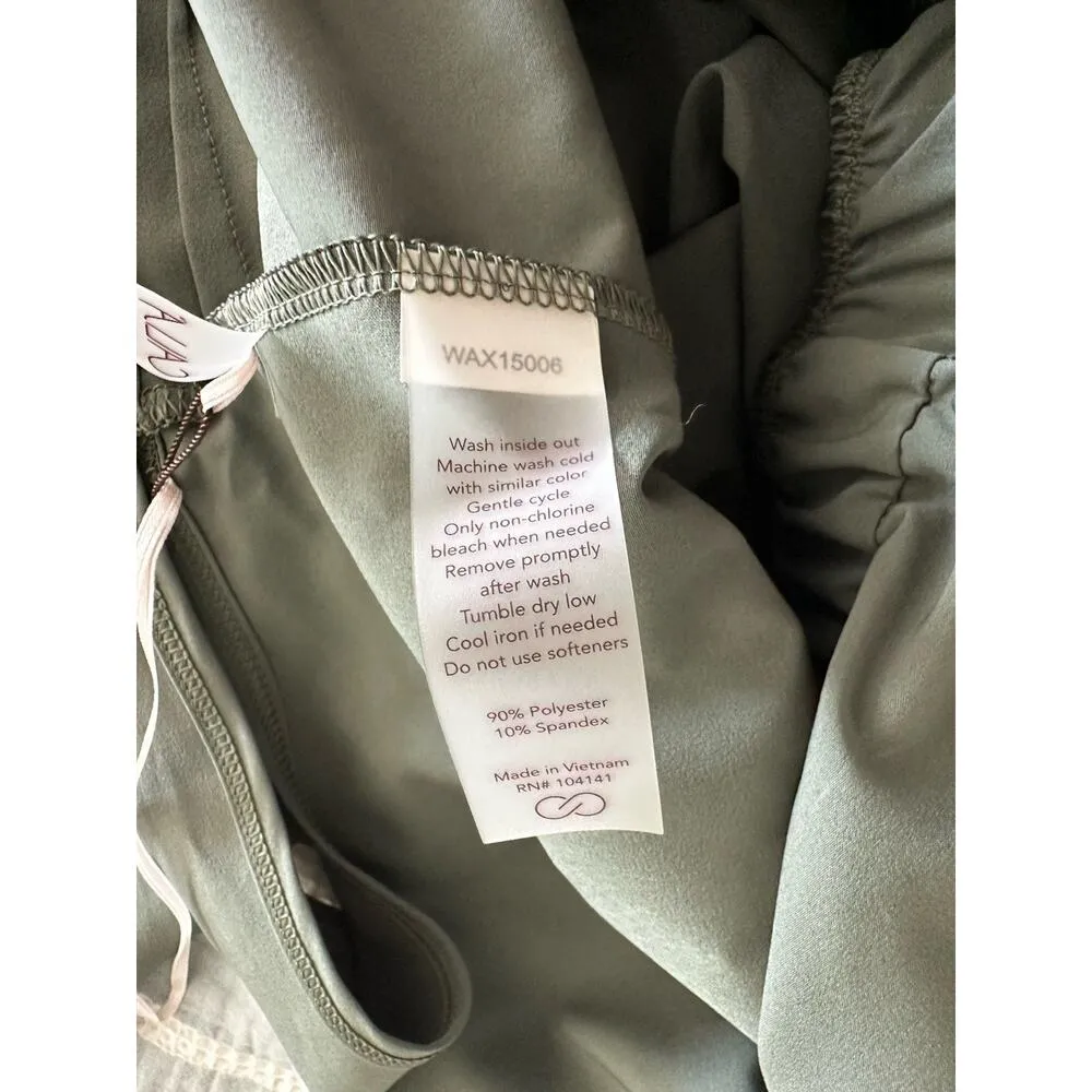 New Calia Carrie Underwood Wide Leg 1 Piece Overlap Jumpsuit Thyme Green XS - Image 4