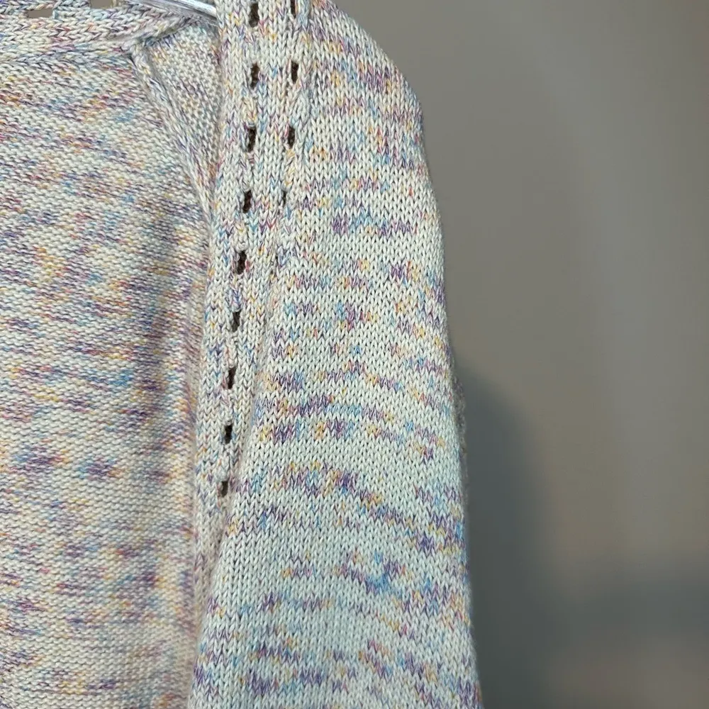 Talbots Beige Long Cottage Boho Costal Knit Cardigan Sweater Women’s Sz XL - Image 8