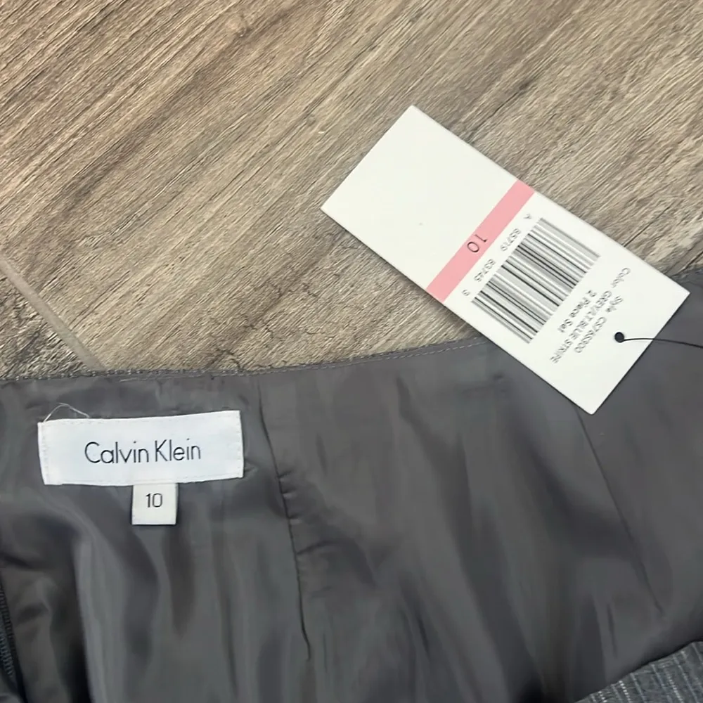 Calvin Klein Pencil Skirt Women's Sz 10 Charcoal Gray Office Career Work NWT #18 - Image 4