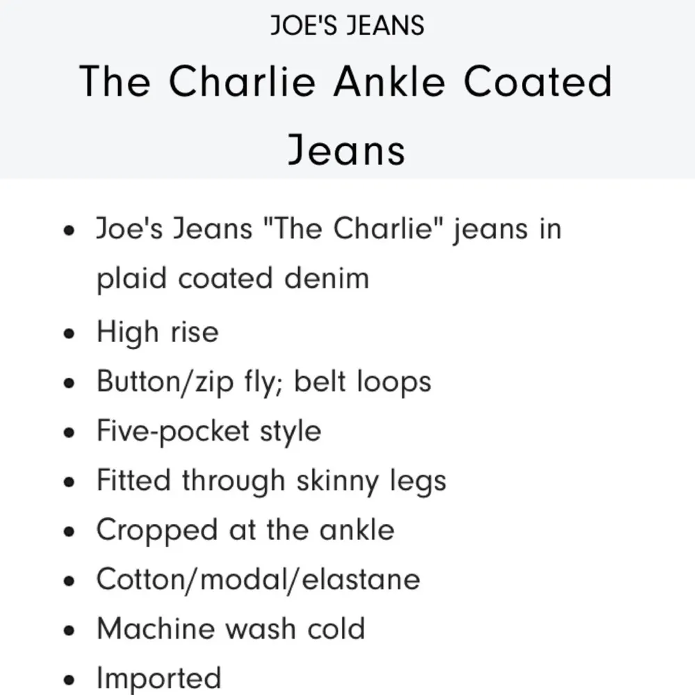 JOE’S Jeans The Charlie Coated High Rise Skinny Jeans Butterscotch Check Size 28 - Image 14